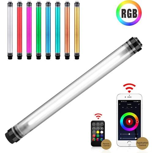 LUXCeO P7RGB Colorful Photo LED Stick Video Light APP Control Adjustable Color Temperature Waterproof Handheld LED Fill Light