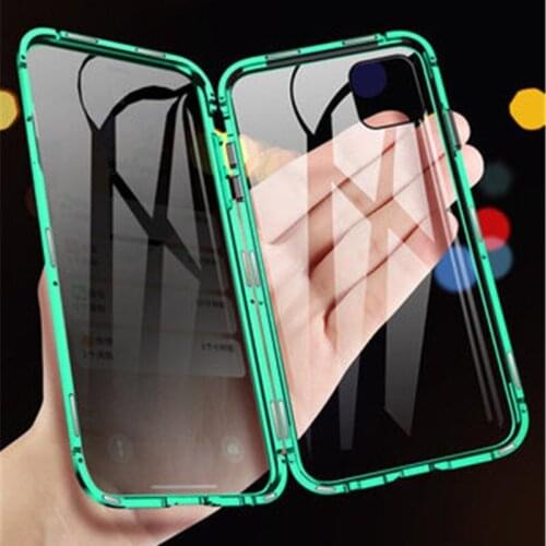 Anti-peeping Magnetic Phone Case For iPhone 11pro XR XS Max X XS 7 8 6 6S Plus Privacy Screen Protector Tempered Glass Cover