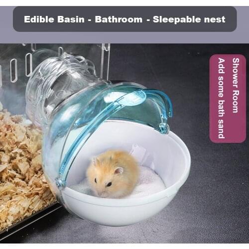 Small Pet Cage Tubes Bathroom Toilet External Bath Sand Box Hamster Animal Toys Dog House Cat Mat Kitten Bed