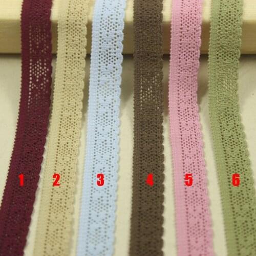 10 Yrads DIY Mask Elastic Stretch Lace Trim 10 Yards 10mm Six Color (90% Nylon, 10% Lycra) Sewing Headband Elastic Lace