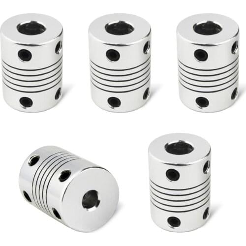 SIMAX3D Aluminium CNC Motor Jaw Shaft Coupler 5mm To 8mm Flexible Coupling OD 19x25mm for Stepper Motor Coupler Shaft Couplings
