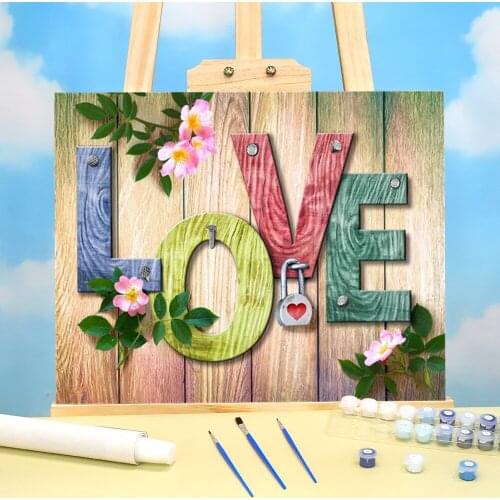 Landscape Flower Paint By Numbers Kit Acrylic Paints 50*70 Oil Painting Wall Decoration For Children Wall Art Handicraft