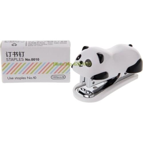 Mini Panda Stapler Set Paper Binder Within 1000pcs Staples Office School Supply Drop Shipping Support