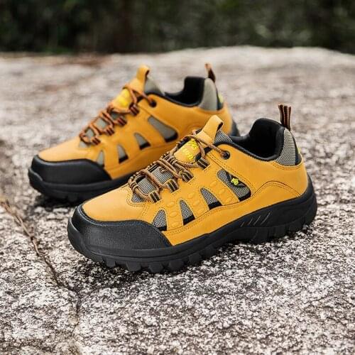 New autumn outdoor mountaineering shoes basketball shoe size 36-47 yellow