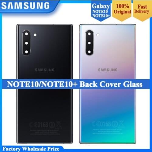 ORIGINAL Back Glass For Samsung Galaxy NOTE 10 N970 NOTE10 plus N975 Rear Door Housing Glass Panel Replacement Part 3 orders