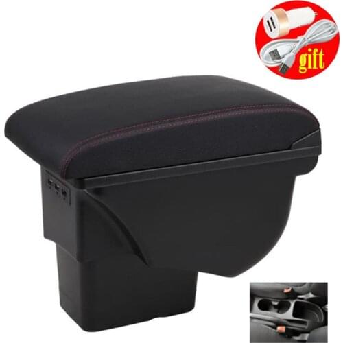 For Kia Soul Armrest box 2006-2017 2009 2010 2011 2012 2013 2014 Car Armrest box double layer with 3USB