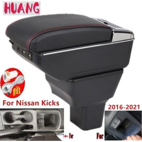 For Nissan Kicks Armrest For Nissan Kicks Car Armrest box 2016-2021 Interior Parts special Retrofit parts Center Storage box USB