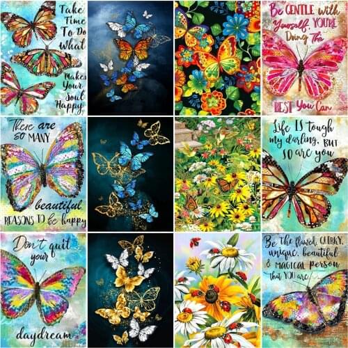 Full square diamond painting butterfly flowers mosaic art daisy embroidery cross stitch rhinestone picture puzzle wall decor diy