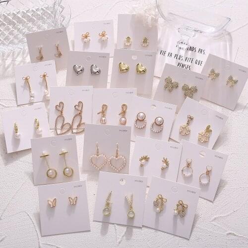 Kpop Simple Tassel Retro Exaggerated Earrings Female Fashion Personality Trendy Pearl Earrings For Women Jewelry Wholesale