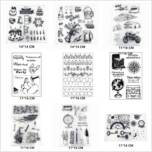 2021 New Food Fruit Lace Clear Stamps DIY Scrapbooking Craft Supplies Silicon Seal Custom Card Photo Album ink pad Stamping