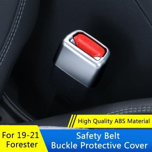 TAJIAN Auto Seat Belt Buckle Holder Protect Cover Interior Safety Anti Scratch Dust Case Accessories For Subaru Forester 19-21
