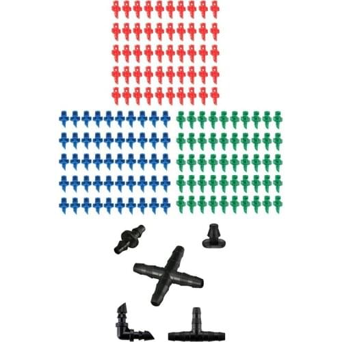 150Pcs Micro-Lawn Water Spray Sprinkler Irrigation System With 250Pcs Drip Irrigation Barbed Connectors