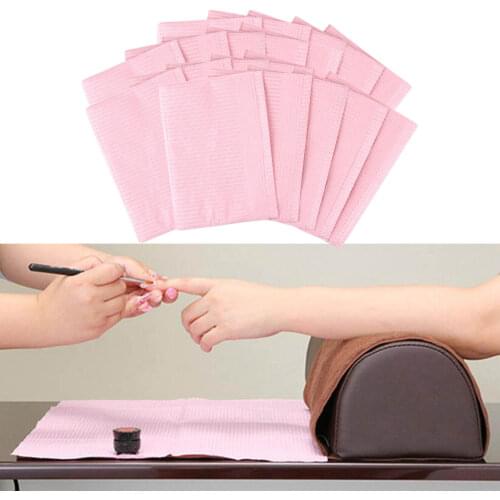 Foldable Nail Polish Disposable Hand Cushion Holder Tablecloth Lint Paper Pad Nails Art Cleaning Hand Mat Napkin Manicure Tool