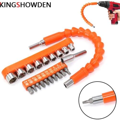 259mm Universal flexible shaft +Screwdriver Bit Holder+The sleeve Tool Electronics Drill Connect Multitul Hex Shank Extension