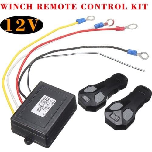 Universal 1set Wireless Winch Remote Control Kit 12V 2 Remotes With Indicator light Car Detector For Truck ATV SUV Off Road