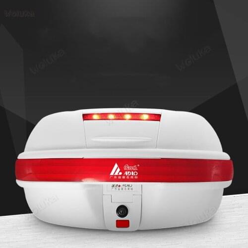 Motorcycle box 929 extra large with lights quick release trunk pedal storage box 39L can be placed two full helmets CD50 Q02 G