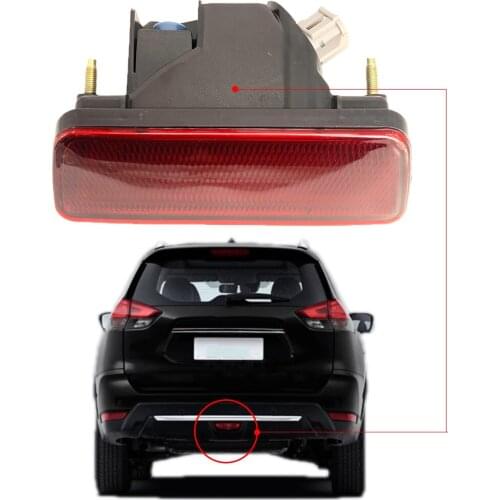 Red brake Lamp Light For Nissan XTrail T32 Rogue 2014-2020 car accessories Rear Tail Bumper Center Reflector ABS Rear Tail Light