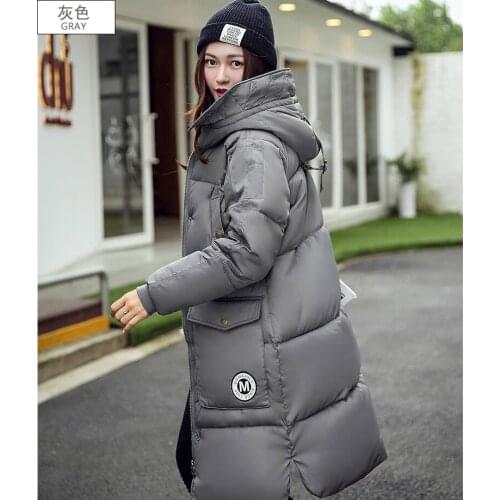 Winter Coat Women Parka Jacket Cotton Wadded Warm Hooded Loose Womens Winter Jackets and Coats Plus Size X-Long XC001