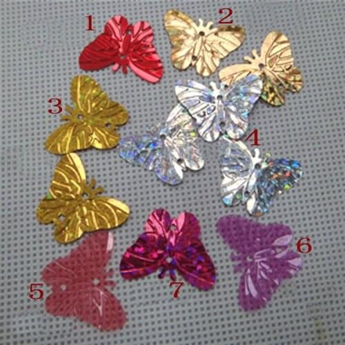 22*18MM (1000pcs Please select color) Butterfly Pvc Sequins Spangle Paillette Spinnerbaits Jewelry/Garment Accessory 010001001