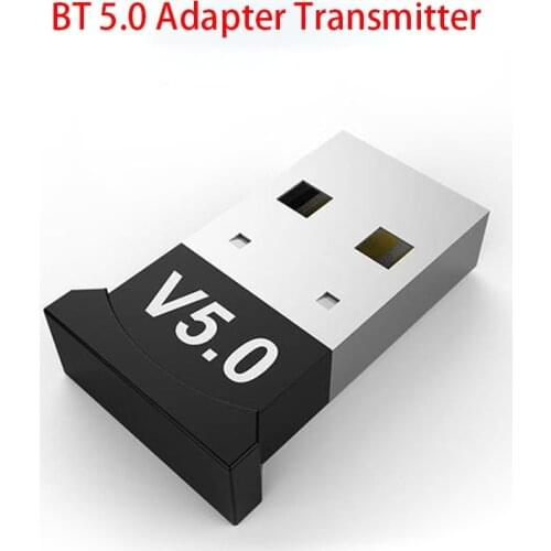 USB BT 5.0 Adapter Transmitter Bluetooth-compatible Receiver Music Audio Dongle Wireless USB Adapter for PC Desktop Computer
