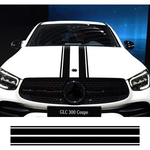 Car Stickers Auto Hood Cover Vinyl Decals For Mercedes Benz A GLA GLC CLA 45 AMG W176 C117 W204 W205 C63 Car Tuning Accessorie