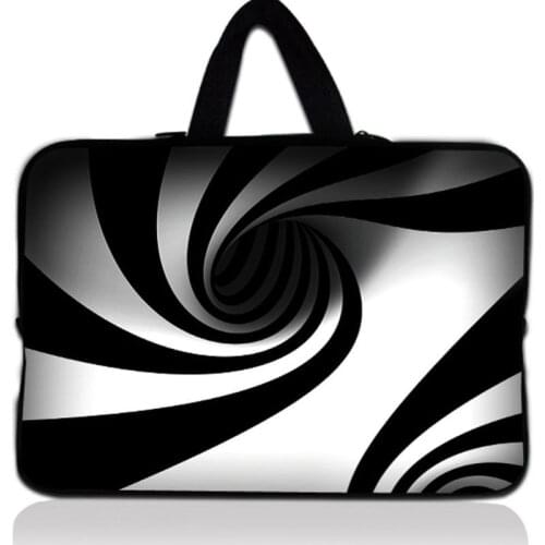 Swirl 12 13 14 15.6 17 inch laptops Sleeve case For Macbook Air Pro soft plush lining version waterproof Zipper Notebook bag