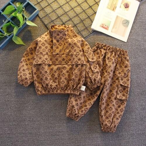 Childrens wear mens sweater suit spring wear autumn wear 2021 new primary and secondary school childrens sports network red h