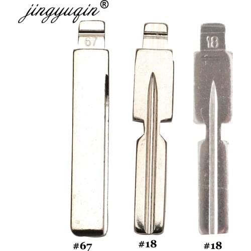 Jingyuqin 15pcs/lot Flip Uncut Key Blade #18 #67 For BMW E81 E46 E39 E63 E38 E83 E36 Replacement Key Blank HU58 HU 92 Modified