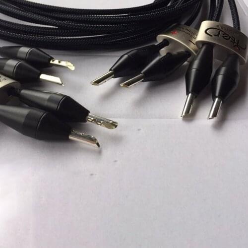 YTER Well Audiophile Tempered Orgentun Alloy Hifi Audio Speaker Cable Loudspeaker Cable - Silver Plated Banana