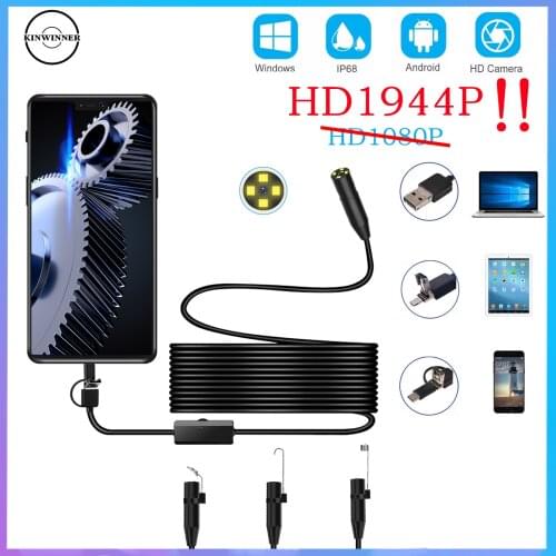 Auto Focus HD1080P Endoscope Camera endoscope for cars android smartphone type-c mini camera USB IP68 Borescope Sewer inspection