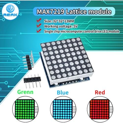 MAX7219 dot matrix module microcontroller module display module finished goods , Can be together for arduino programming