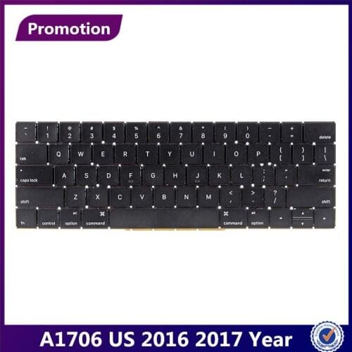 MLLSE Laptop US Keyboard A1706 1706 for Macbook Pro Retina 13" mid 2016 2017 Year MLH12 MPXV2 EMC3071 EMC3163