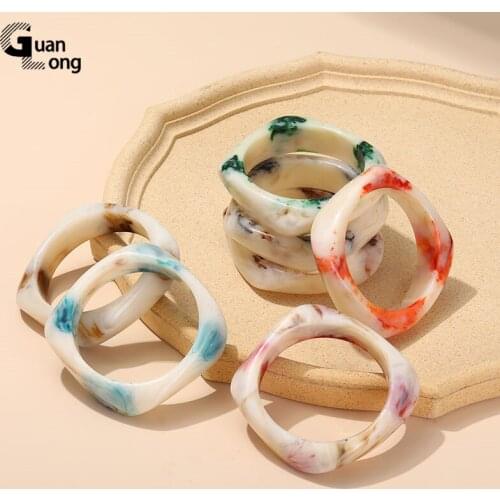 Retro BohemianResin Fashion Classic Bracelet Summer Geometric Irregularity Jewelry For Women Trendy Accessories Wholesale