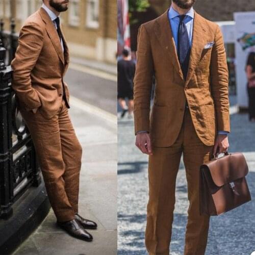 Summer Streetwear Men Tuxedos Custom Made Peaked Lapel Double Breasted Pocket Suits Formal Gentlemen Party Prom 2 Pieces Set