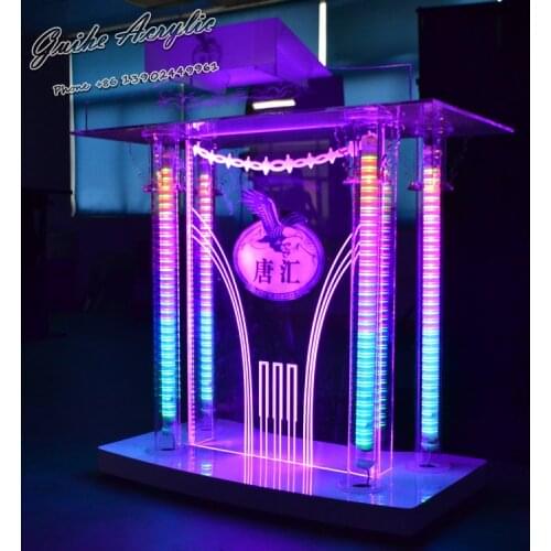 Cheap high quality acrylic material LED Lighting DJ Booth for Night Club Party Wedding Fence for DMX Controller Indoor