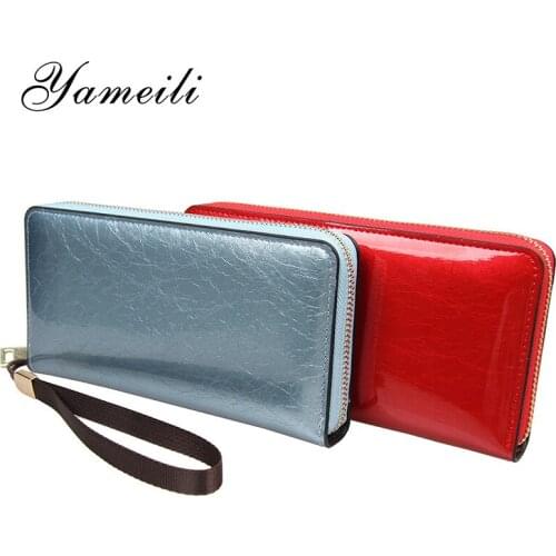 2020 New Style Womens Long Sequin Wallet Womens Leather Wallet Zipper Wallet Korean-style Large Capacity Wrist Clutch Bag
