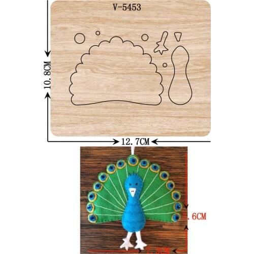 New peacock wooden dies cutting dies for scrapbooking Multiple sizes V-5453
