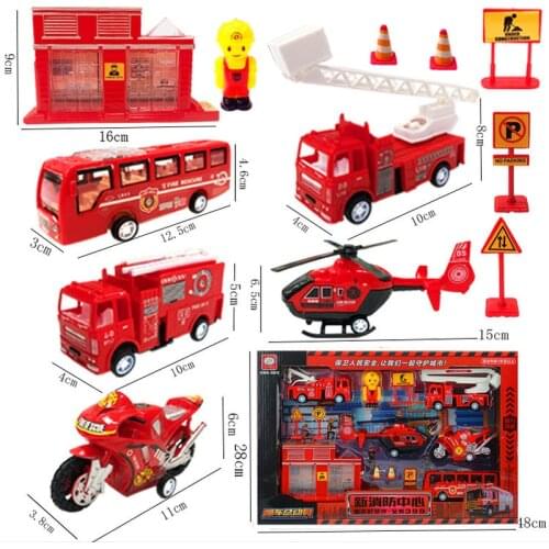 New Toy Car Package Large Childrens Toy Engineering Truck Toy Fire Truck, City Traffic Toy Box