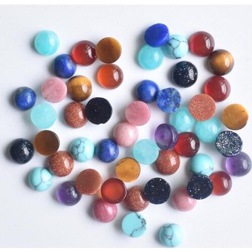 Wholesale 100pcs/lot hot selling good quality Lapis lazuli Amethysts onyx natural stone mixed round cabochon 4mm free shipping