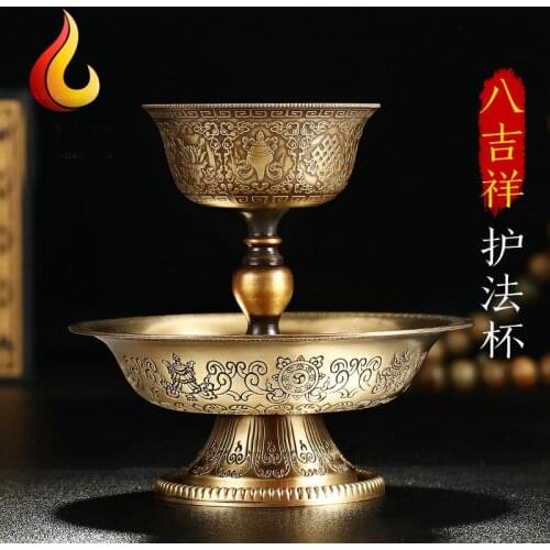 Wholesale Buddhist articles efficacious rite Guardian CUP Tibetan Buddhism ceremonies worship HUFA Holy water COPPER Lotus CUP