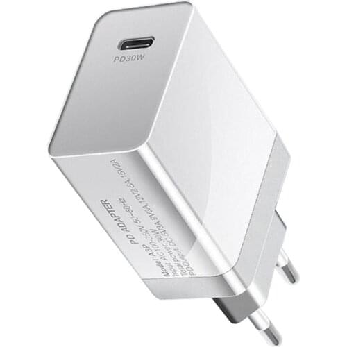 PD Quick Charge USB 30W 4.0 3.0 QC Type-C Travel Charger Fast Charge Compatible For Iphone Ipad Pro Tablet EU Plug