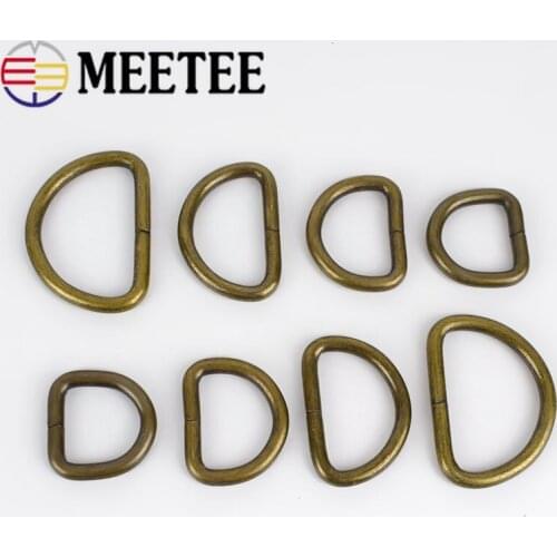 10pcs 20/25/32/38mm D Ring Adjustable Metal Buckle for Bag Belt Strap Handbag Chain Connector Hook DIY Hardware Accessories