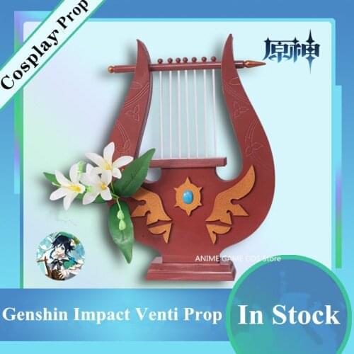 1:1 COS Prop Venti Anime Genshin Impact Poet Cos PVC Props Weapon Harp Game Cosplay Costume Props Role Playing Prop for Unisex