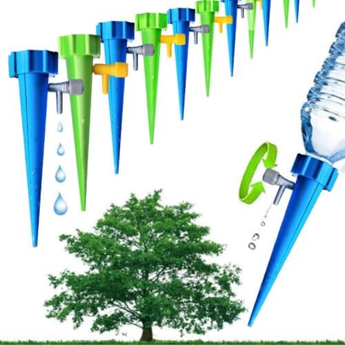 6pcs adjustable automatic drip irrigation system automatic watering spike plant flower garden watering device dripping device