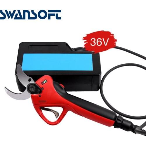 Swansoft 36V 40mm cutting diameter lithium battery powered electric garden pruning shears to Europe and US and Korea and Japan