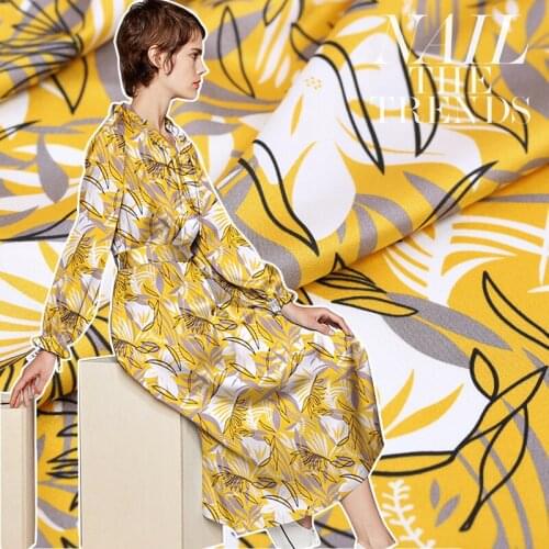 Printed stretch satin silk fabric meter breathable silk fabric for dress soft chinese silk fabric wholesale silk cloth