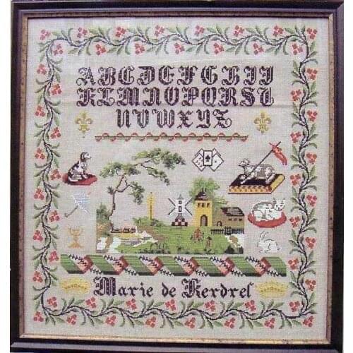 V128-Lace Landscape Windmill Hotel 61-65 Cross Stitch Kit Packages Counted Cross-Stitching Kits Cross stich Set