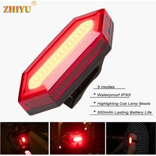 Bicycle Light LED Taillight Rear Tail Safety Warning Cycling Portable Light, USB Style Rechargeable or Battery Style