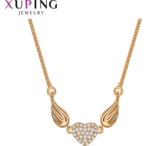 Xuping Elegant Necklace Wings Heart Pattern With Synthetic CZ Jewelry for Women Thanksgiving Gift 44485