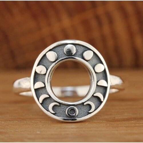 Womens Fashion Lunar Eclipse Ring Vintage Jewelry Stackable Knuckle Sun & Moon Ring Couple Engagement Gifts 2021